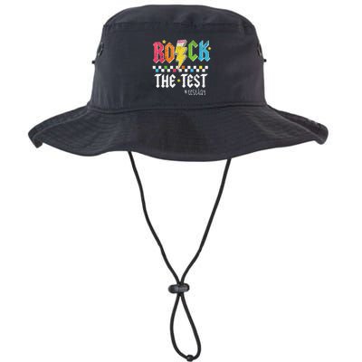Rock The Test Testing Day Retro Motivational Teacher Bucket Hat
