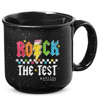 Rock The Test Testing Day Retro Motivational Teacher 15oz Campfire Ceramic Mug