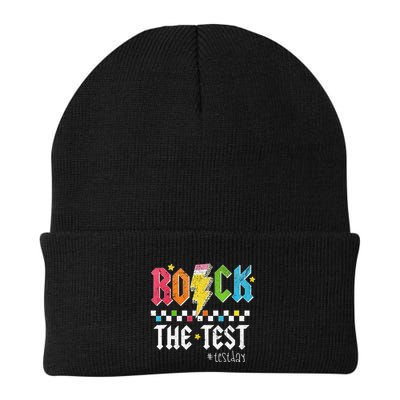 Rock The Test Testing Day Retro Motivational Teacher Beanie