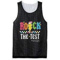 Rock The Test Testing Day Retro Motivational Teacher Mesh Reversible Basketball Jersey Tank