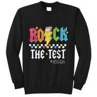 Rock The Test Testing Day Retro Motivational Teacher Tall Sweatshirt