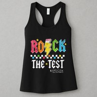 Rock The Test Testing Day Retro Motivational Teacher Womens Tank Top