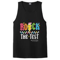 Rock The Test Testing Day Retro Motivational Teacher PosiCharge Competitor Tank