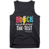 Rock The Test Testing Day Retro Motivational Teacher Tank Top