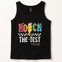 Rock The Test Testing Day Retro Motivational Teacher Tank Top