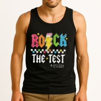 Rock The Test Testing Day Retro Motivational Teacher Tank Top