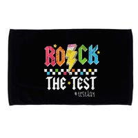Rock The Test Testing Day Retro Motivational Teacher Microfiber Hand Towel