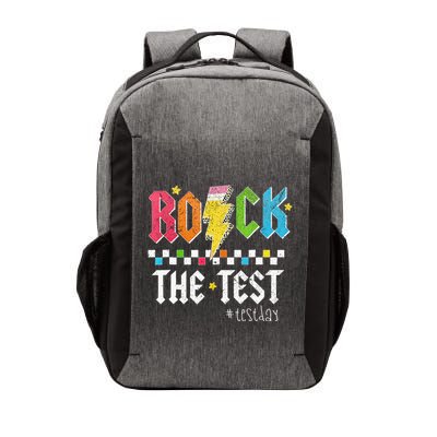 Rock The Test Testing Day Retro Motivational Teacher Vector Backpack