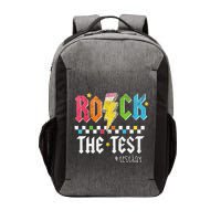 Rock The Test Testing Day Retro Motivational Teacher Vector Backpack