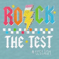 Rock The Test Testing Day Retro Motivational Teacher Sueded Cloud Jersey T-Shirt