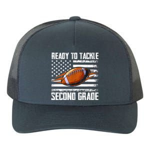 Ready To Tackle Second Grade Football Happy First School Day Gift Yupoong Adult 5-Panel Trucker Hat