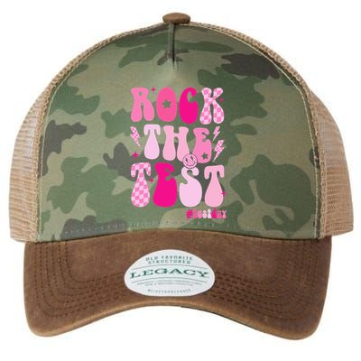 Rock The Test Testing Day Retro Motivational Legacy Tie Dye Trucker Hat