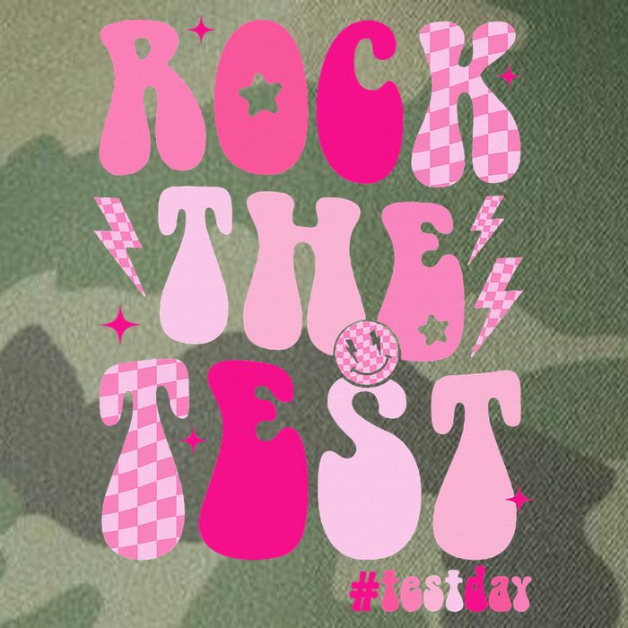 Rock The Test Testing Day Retro Motivational Legacy Tie Dye Trucker Hat