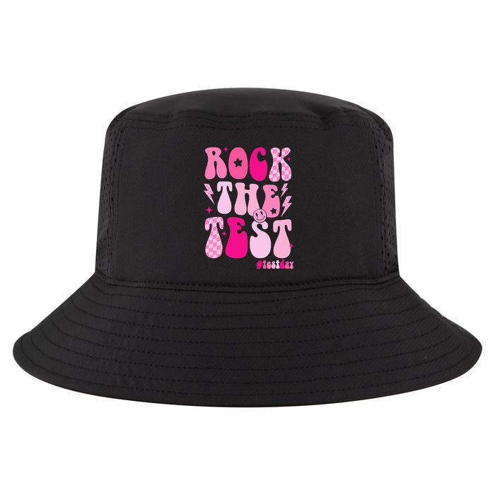 Rock The Test Testing Day Retro Motivational Cool Comfort Performance Bucket Hat