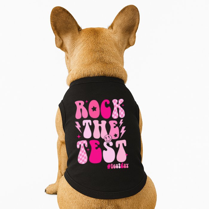 Rock The Test Testing Day Retro Motivational Doggie Tank