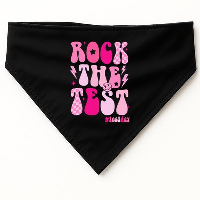 Rock The Test Testing Day Retro Motivational USA-Made Doggie Bandana