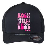 Rock The Test Testing Day Retro Motivational Flexfit Unipanel Trucker Cap