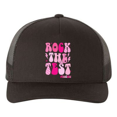 Rock The Test Testing Day Retro Motivational Yupoong Adult 5-Panel Trucker Hat