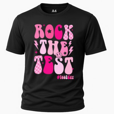 Rock The Test Testing Day Retro Motivational Cooling Performance Crew T-Shirt