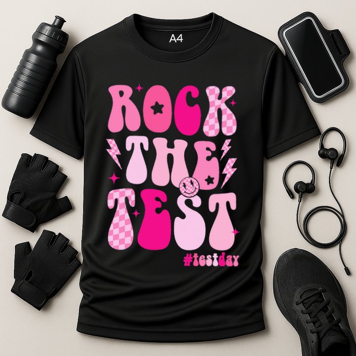 Rock The Test Testing Day Retro Motivational Performance Shirt