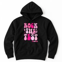 Rock The Test Testing Day Retro Motivational Hoodie