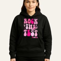 Rock The Test Testing Day Retro Motivational Hoodie