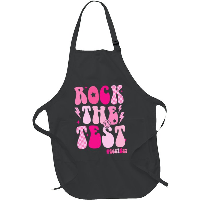 Rock The Test Testing Day Retro Motivational Apron