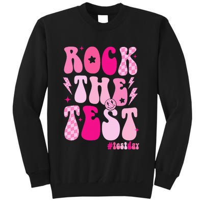 Rock The Test Testing Day Retro Motivational Sweatshirt