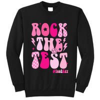 Rock The Test Testing Day Retro Motivational Sweatshirt