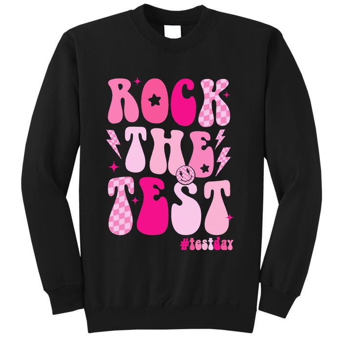 Rock The Test Testing Day Retro Motivational Sweatshirt