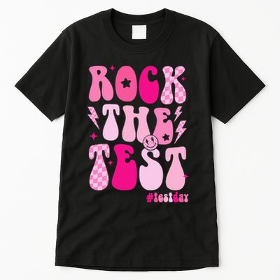 Rock The Test Testing Day Retro Motivational Tall T-Shirt
