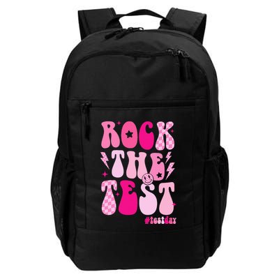 Rock The Test Testing Day Retro Motivational Daily Commute Backpack