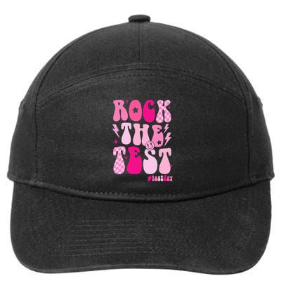 Rock The Test Testing Day Retro Motivational 7-Panel Snapback Hat