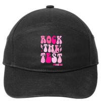 Rock The Test Testing Day Retro Motivational 7-Panel Snapback Hat