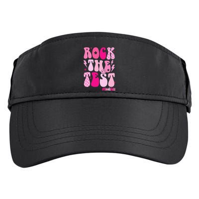 Rock The Test Testing Day Retro Motivational Adult Drive Performance Visor