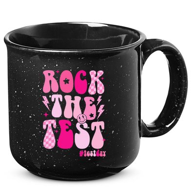 Rock The Test Testing Day Retro Motivational 15oz Campfire Ceramic Mug