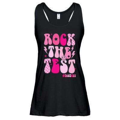 Rock The Test Testing Day Retro Motivational Ladies Essential Flowy Tank