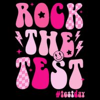 Rock The Test Testing Day Retro Motivational Flatbill Hat
