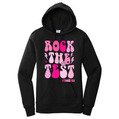 Rock The Test Testing Day Retro Motivational Women's Pullover Hoodie