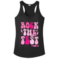 Rock The Test Testing Day Retro Motivational Ladies PosiCharge Competitor Racerback Tank