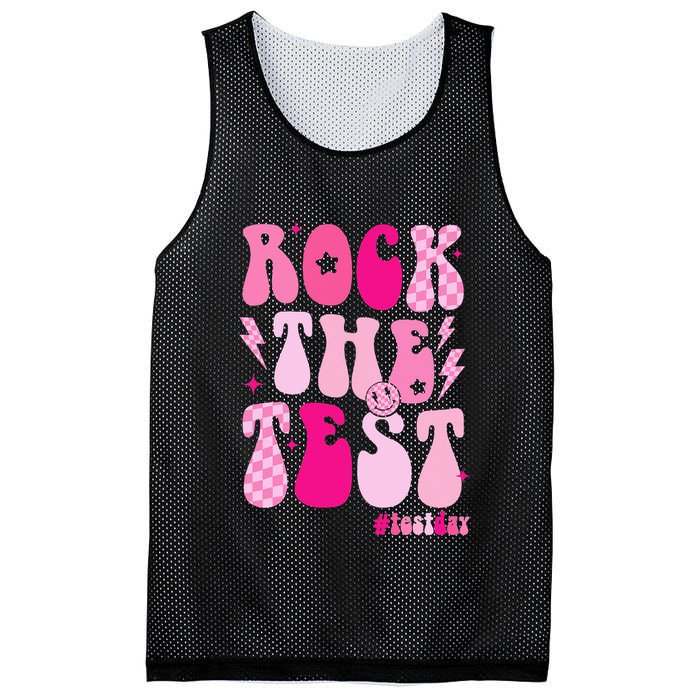Rock The Test Testing Day Retro Motivational Mesh Reversible Basketball Jersey Tank