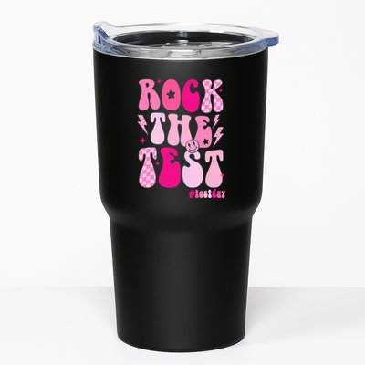 Rock The Test Testing Day Retro Motivational Tumbler