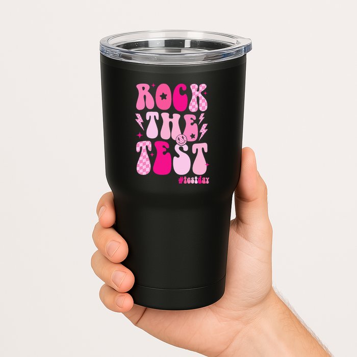 Rock The Test Testing Day Retro Motivational Tumbler