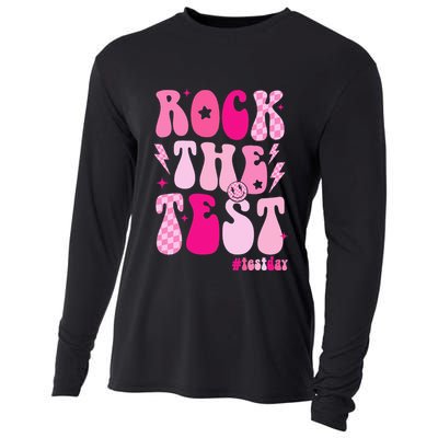 Rock The Test Testing Day Retro Motivational Cooling Performance Long Sleeve Crew