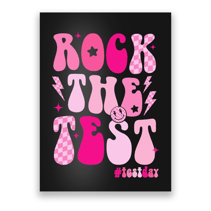 Rock The Test Testing Day Retro Motivational Poster