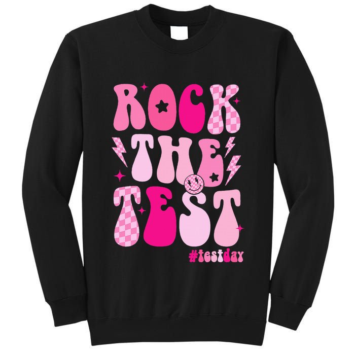 Rock The Test Testing Day Retro Motivational Tall Sweatshirt