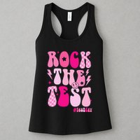 Rock The Test Testing Day Retro Motivational Womens Tank Top