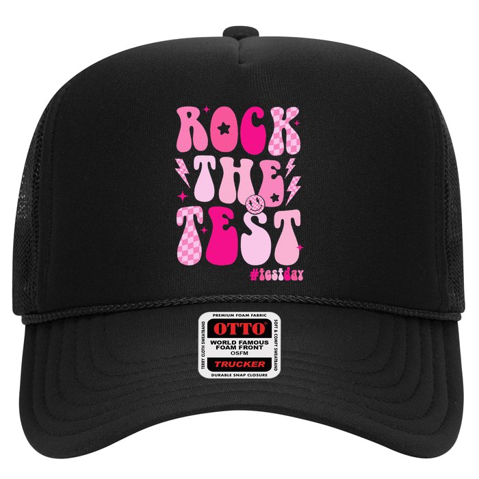 Rock The Test Testing Day Retro Motivational Trucker Hat