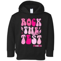 Rock The Test Testing Day Retro Motivational Toddler Hoodie