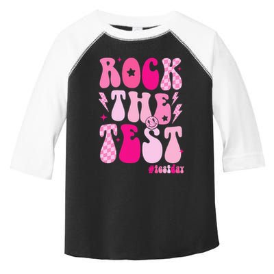 Rock The Test Testing Day Retro Motivational Toddler Fine Jersey T-Shirt